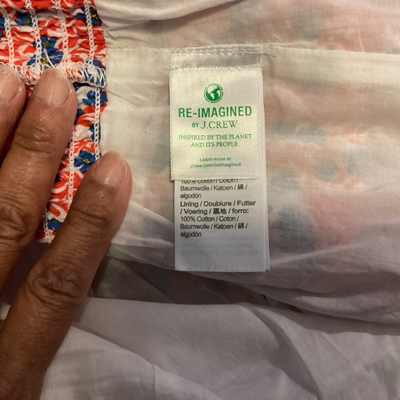 J. Crew Factory Floral Mini Skirt in Red and Blue SZ Large VGC - Picture 8 of 11